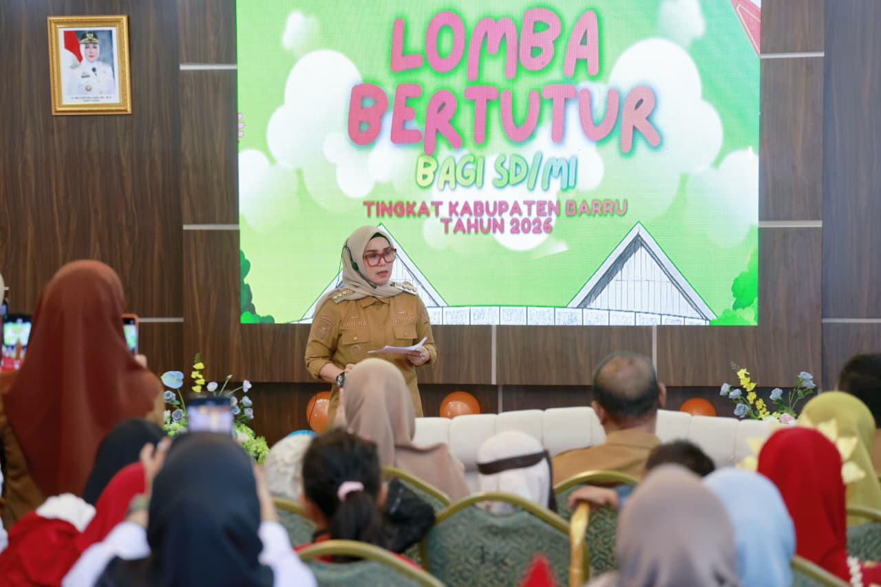 Bupati Barru Buka Lomba Bertutur SD/MI 2026, Dorong Literasi dan Pelestarian Budaya Daerah